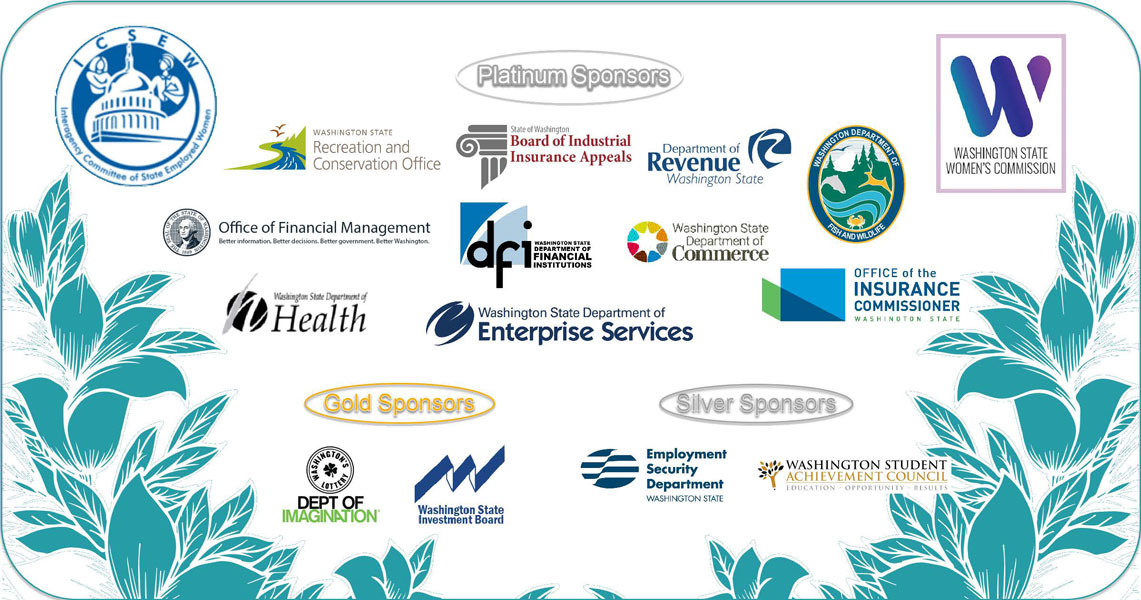 image featuring logos of all organizations that sponsored ICSEW 2022 Professional Development Conference