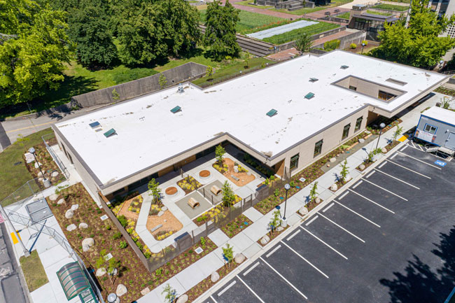 aerial view of childcre center